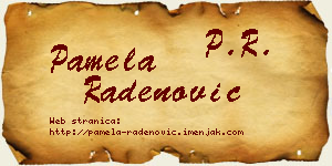 Pamela Radenović vizit kartica